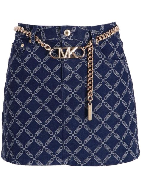 michael kors jean skirt|michael kors white denim skirt.